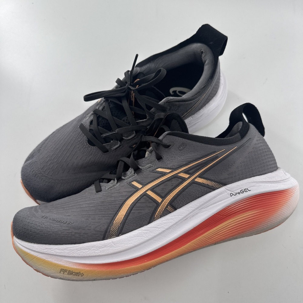 Asics GEL-Nimbus 27 1011B958Sneakers Mens US 11 Carbon Running Shoes